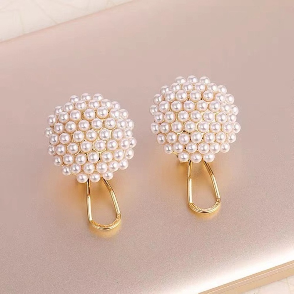 Faux Pearl 18K Gold Plated Earrings